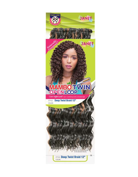 Janet Collection Deep Twist Braid Twin Loop 12"