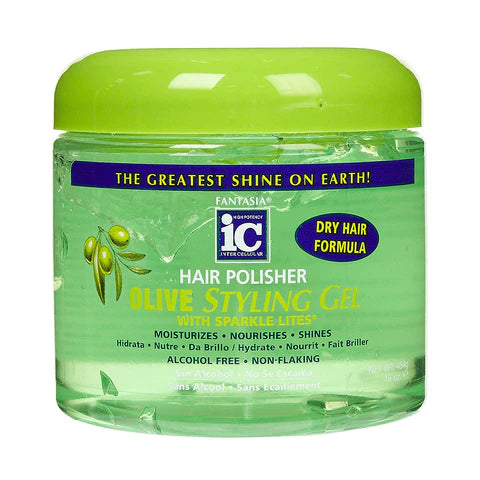 Fantasia Hair Polisher Olive Styling Gel - 16 Oz