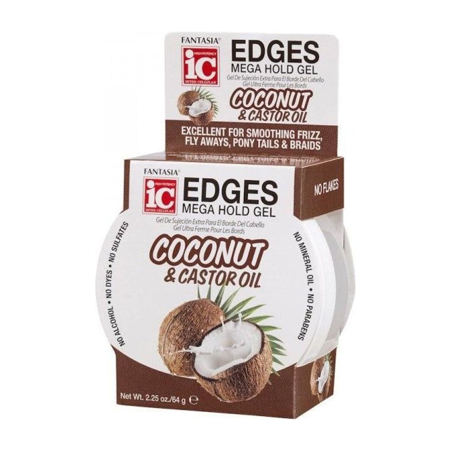 Fantasia Ic Hair Polisher Coconut & Castor Oil Edges Mega Hold Gel 2.25 Oz | Shop at CC Hair & Beauty UK