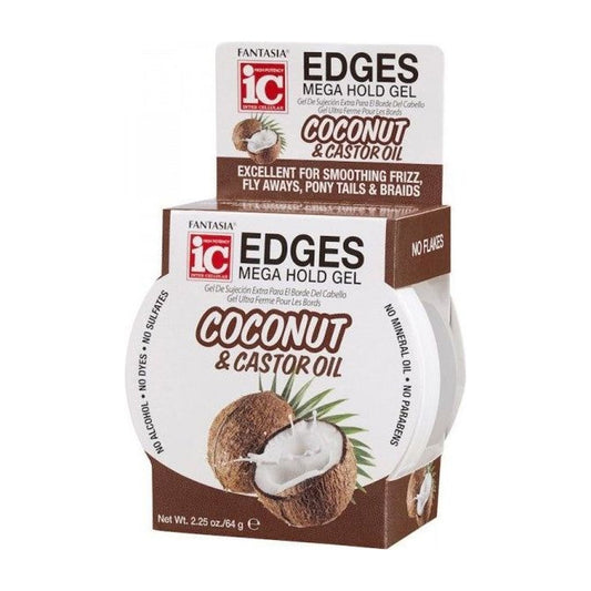Fantasia Ic Hair Polisher Coconut & Castor Oil Edges Mega Hold Gel 2.25 Oz | Shop at CC Hair & Beauty UK