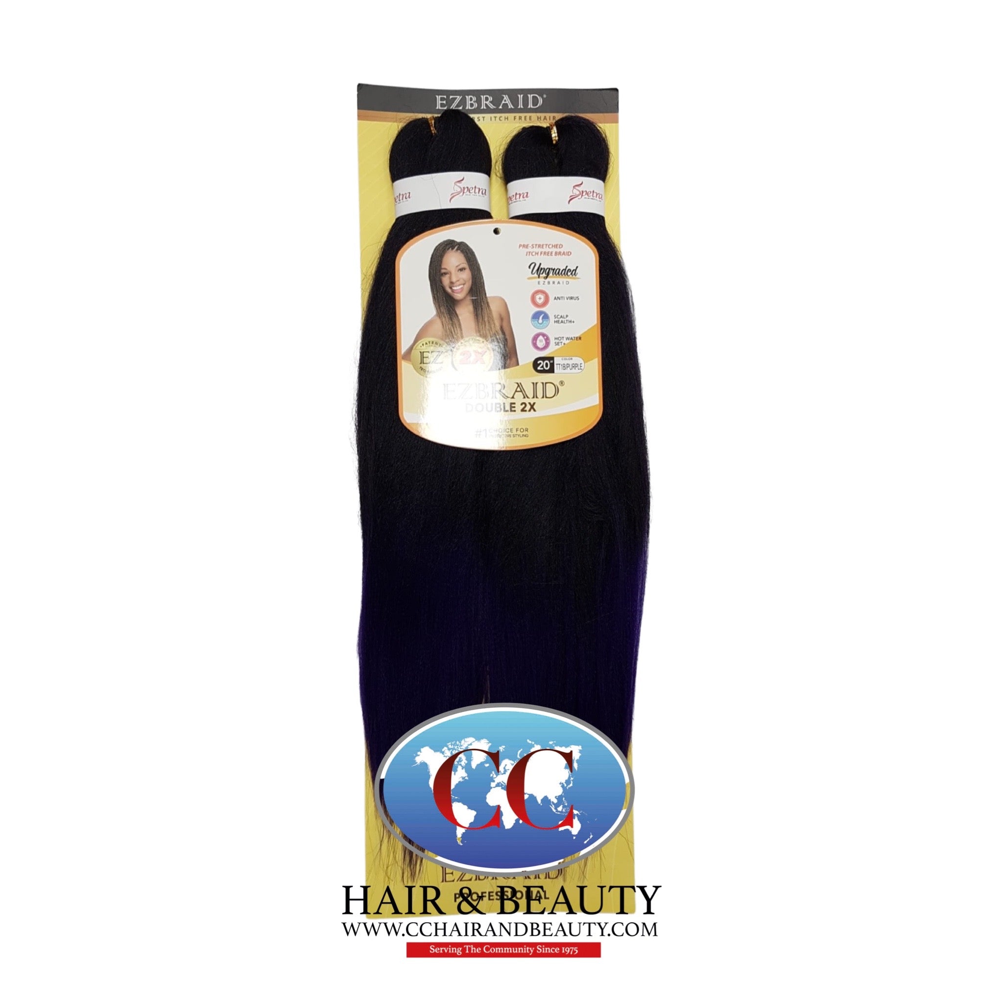 Spetra EZ Braid Pre-Stretched Braiding Hair - 20" x 2 Bundles