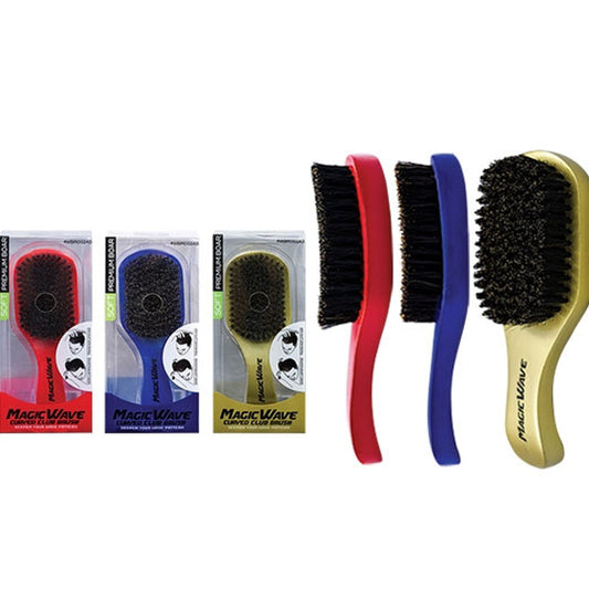 Soft Boar Bristles Wave Brush WBR02AS (Blue)