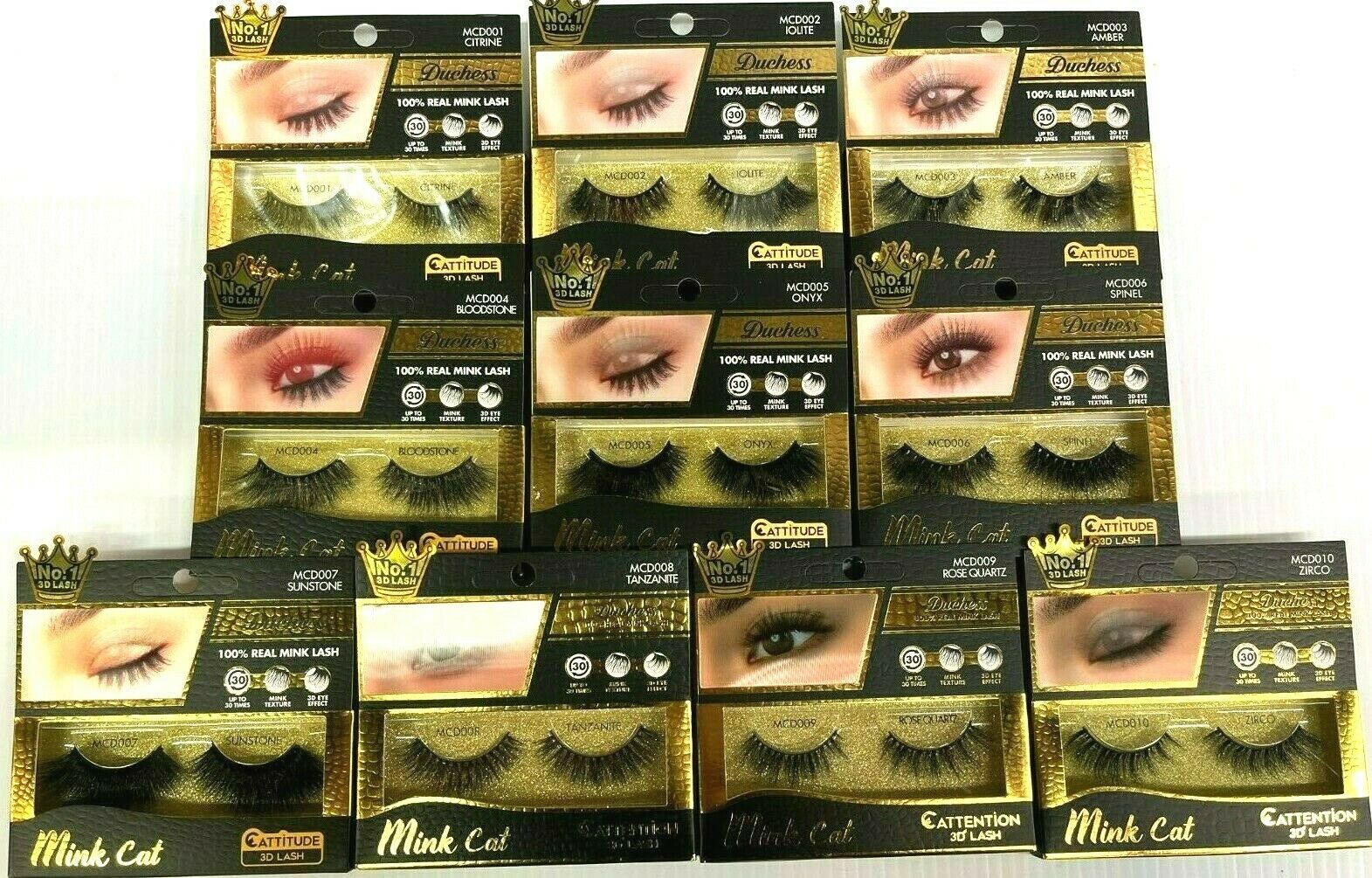 EBIN New York Mink Cat Duchess 100% Real Mink 3D Lash
