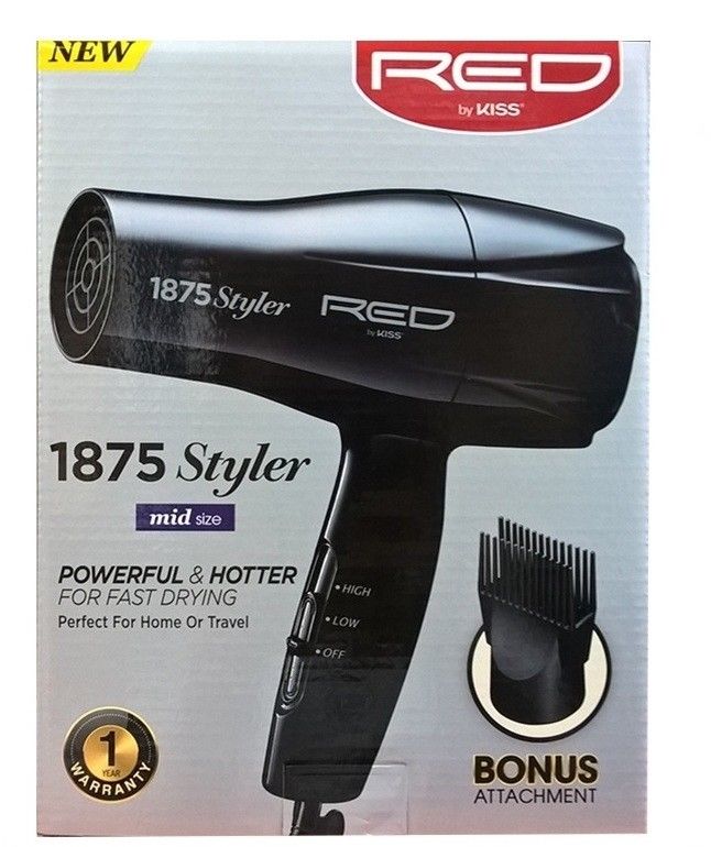 Red By Kiss 1875 Styler Mid Size Powerful And Hotter For Fast Drying
