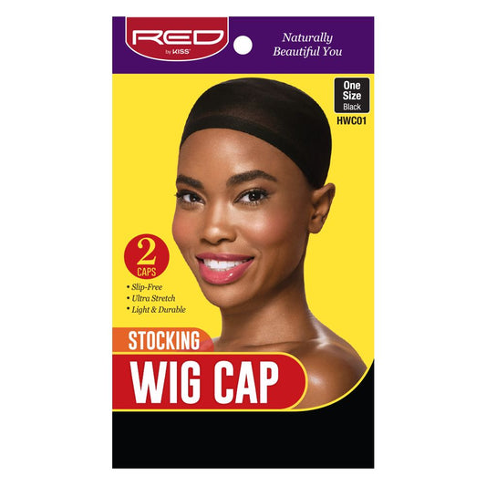 Red by Kiss Stocking Wig Cap Black 2 Pack - HWC01