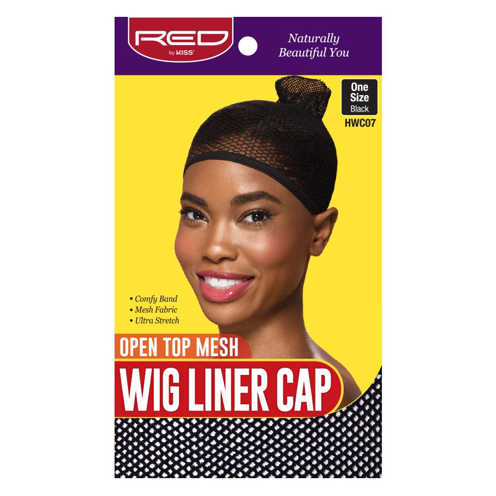 Red by Kiss Open Top Mesh Wig Liner Cap Black - HWC07