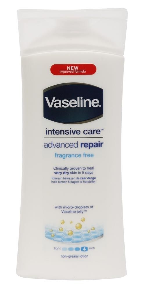 VASELINE INTENSIVE CARE ADVANCED REPAIR FRAGRANCE FREE LOTION - 200ML