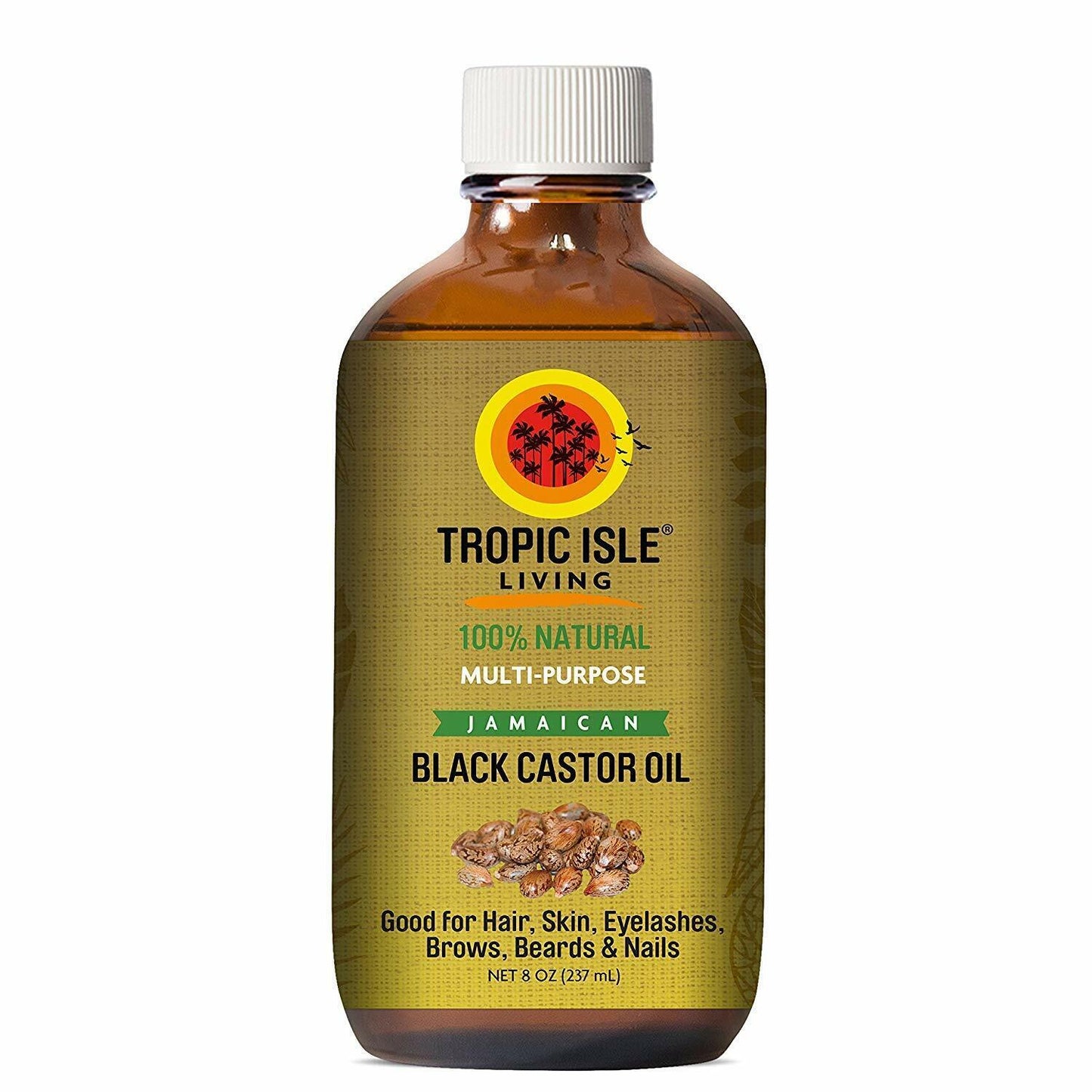 Tropic Isle Living Jamaican Black Castor Oil 100% Natural - 8oz