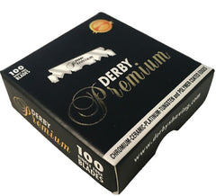 Derby Premium Black Single Edge Blades for Barbers - 100Blades | Shop at CC Hair & Beauty UK
