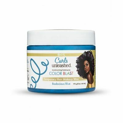 Organic Root Stimulator Curls Unleashed Color Blast Temporary Hair Makeup Wax - Bodacious Blue 6Oz