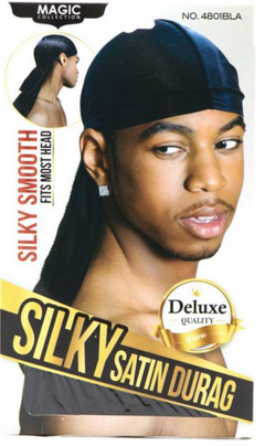 Magic Collection Deluxe Silky Satin Durag #4801Bla (Black) | Shop at CC Hair & Beauty UK