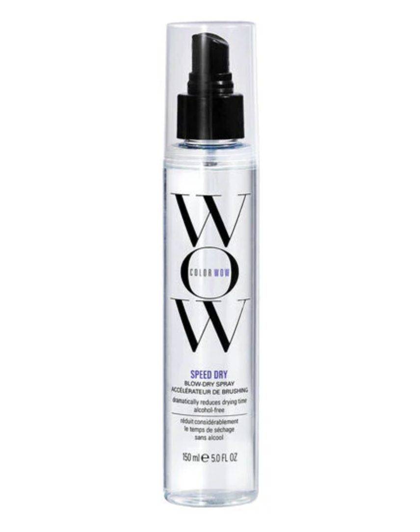 Color Wow Speed Dry Blow Dry Spray 150ml bottle on styling station