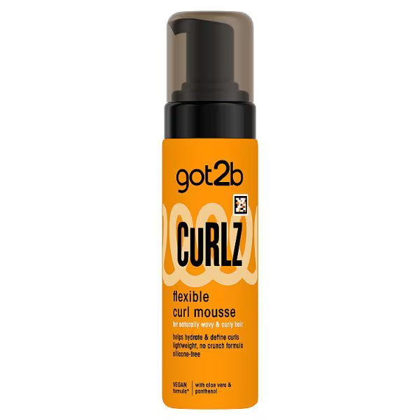 Got2b Curlz Flexible Curl Mousse 200ml bottle for natural curl definition