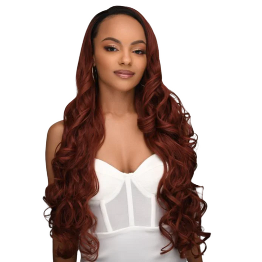 Feme 2-in-1 Synthetic Half Wig and Ponytail - Raven