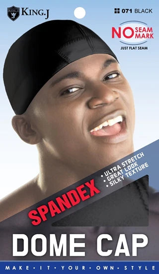 King J Spandex Dome Cap – K-Laba 071 BLACK