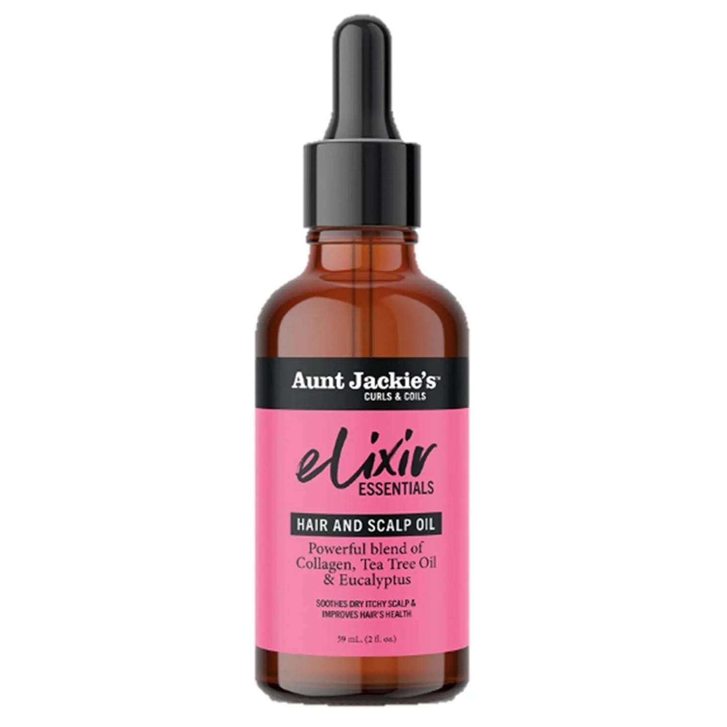 Aunt Jackie's Elixir Essentials Hair & Scalp Oil, Collagen, Tea Tree Oil 2oz