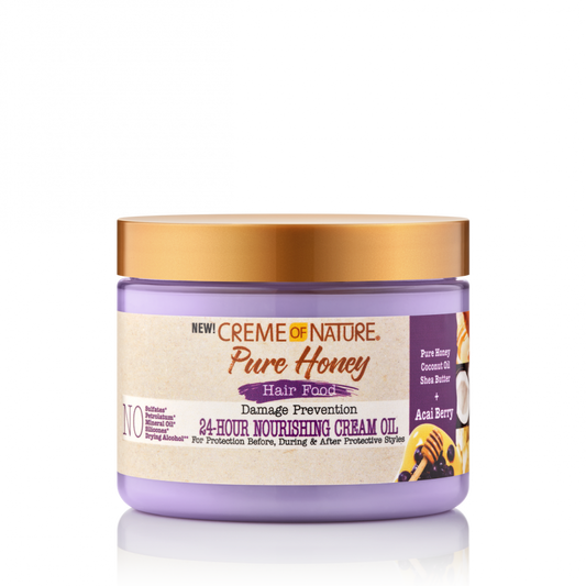 Creme Of Nature Pure Honey - Hair Food Damage Prevention 24-Hour Nourishing Cream Oil 135g