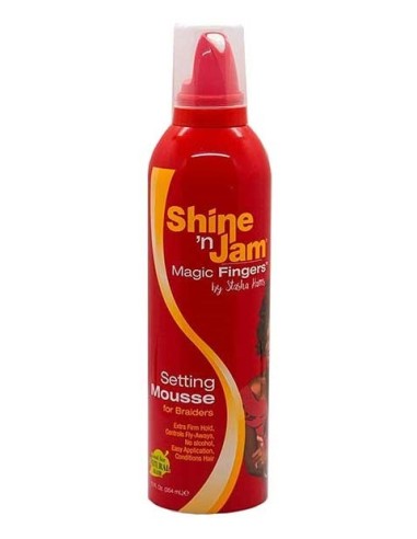 Shine 'n Jam Magic Fingers Setting Mousse For Braiders 12OZ