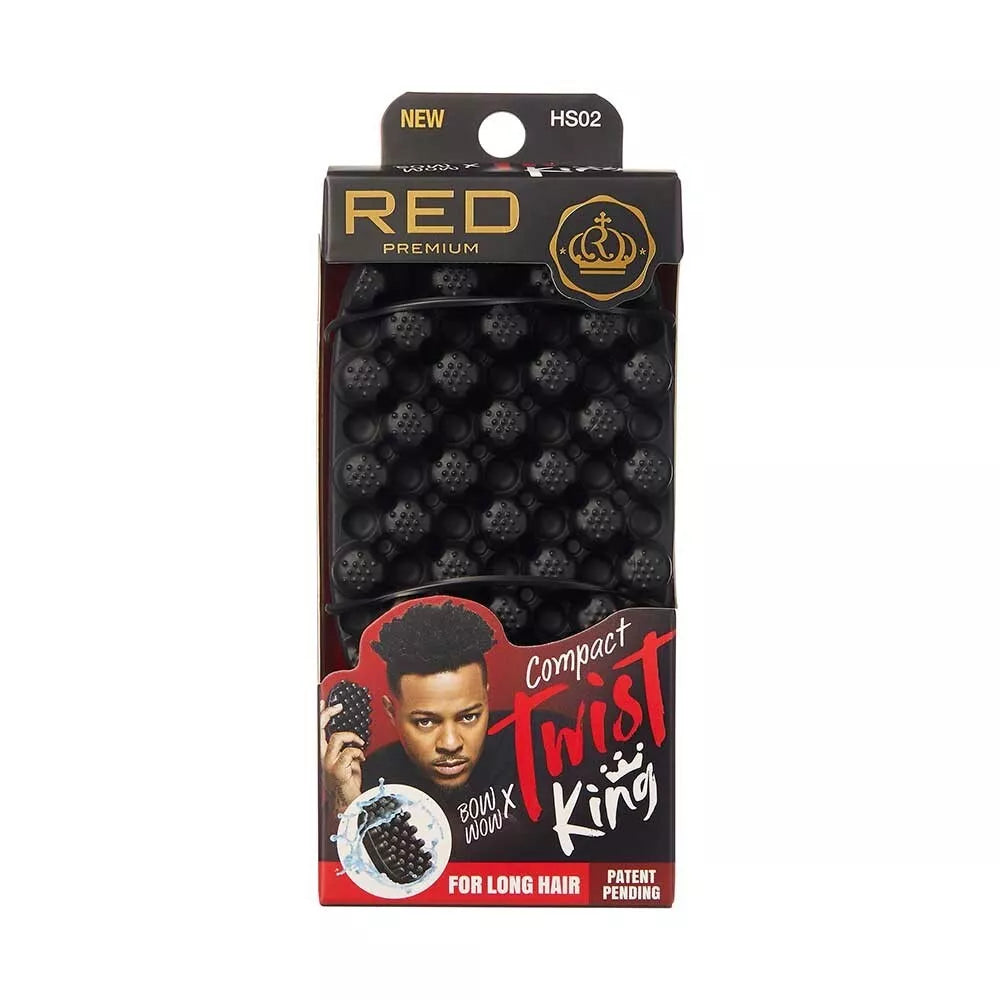 Kiss Red Premium x Bow Wow Twist King Luxury Twist Styling Tool Brush=HS04