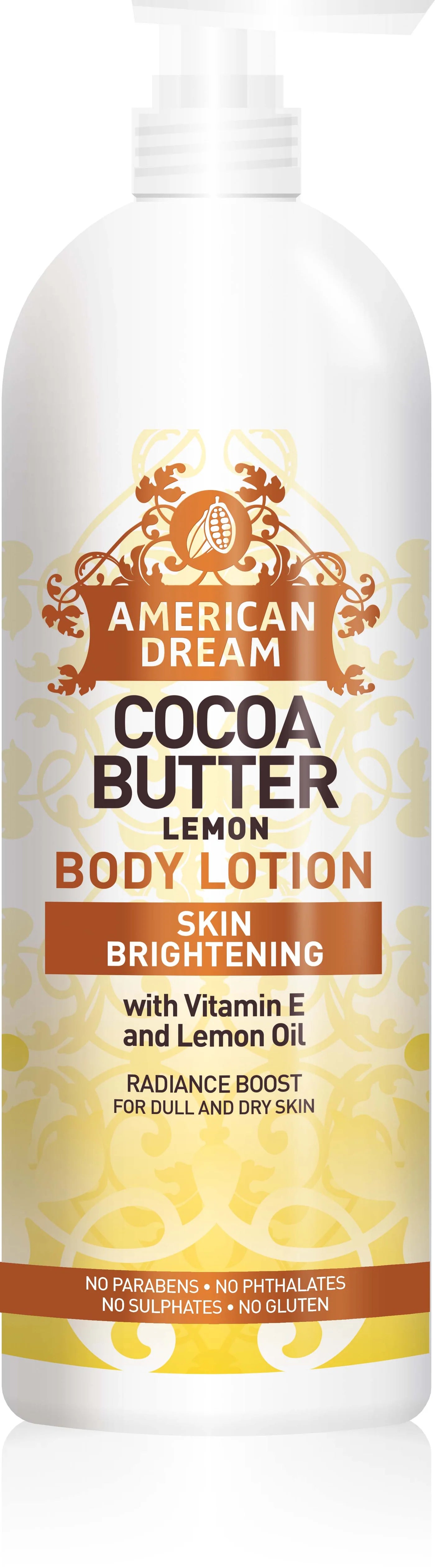 American Dream Cocoa Butter Body Lotion Lemon Skin Brightening 750ml