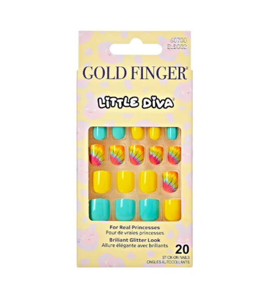 Kiss Gold Finger Little Diva Sticker Nails