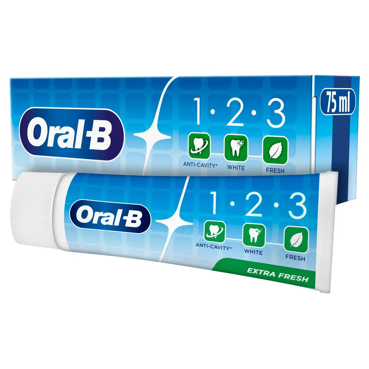 Oral B Toothpaste 123 Extra Fresh 75ml | Shop at CC Hair & Beauty UK