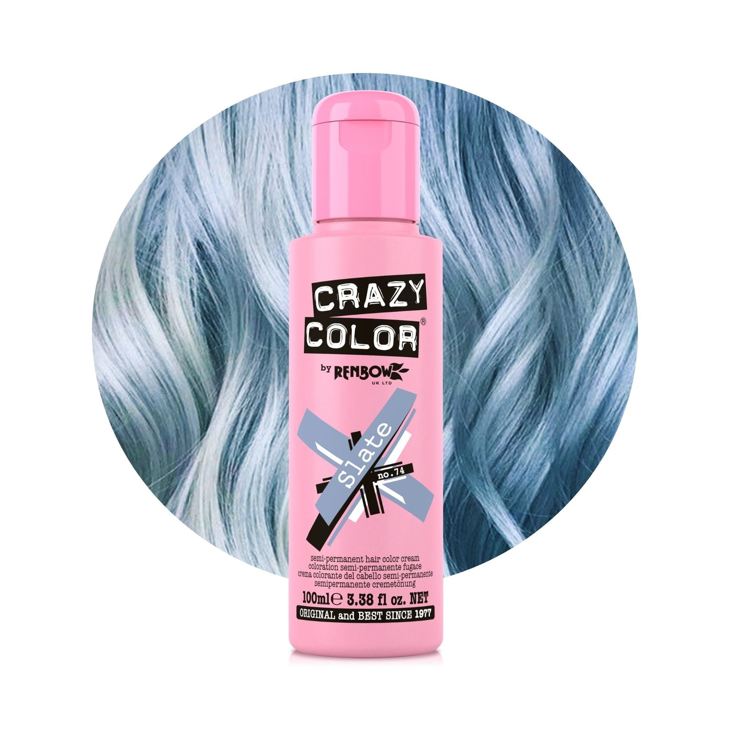 Crazy Color Slate Semi-Permanent Hair Dye 100ml