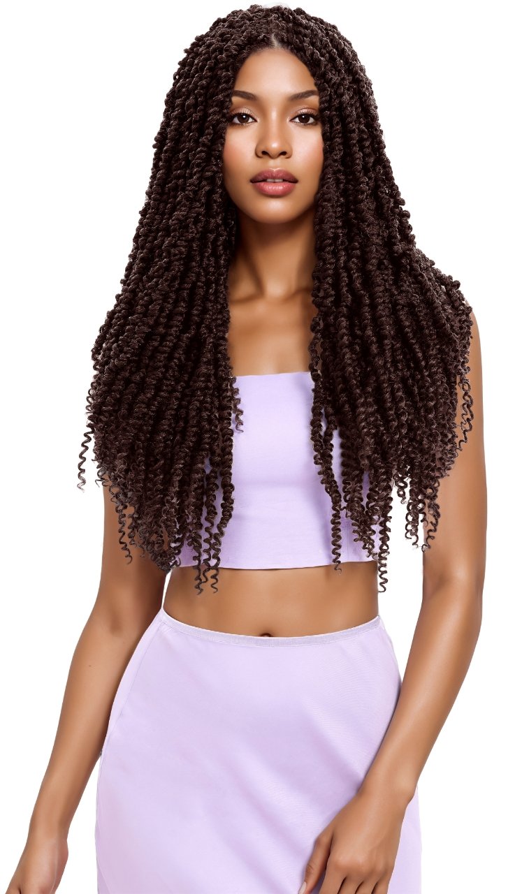 Sleek Noble Gold Synthetic 3X Springy Poppin Twist Braid 16"20"