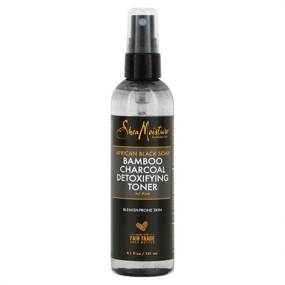 Shea Moisture African Black Soap Bamboo Charcoal Detoxifying Toner 4.5OZ