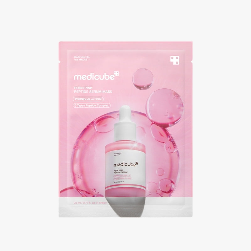Medicube PDRN Pink Peptide Serum Mask, single sheet mask 34g