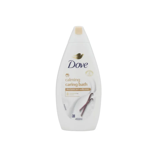 Dove Calming Caring Bath Shea Butter And Vanilla Scent 450ml