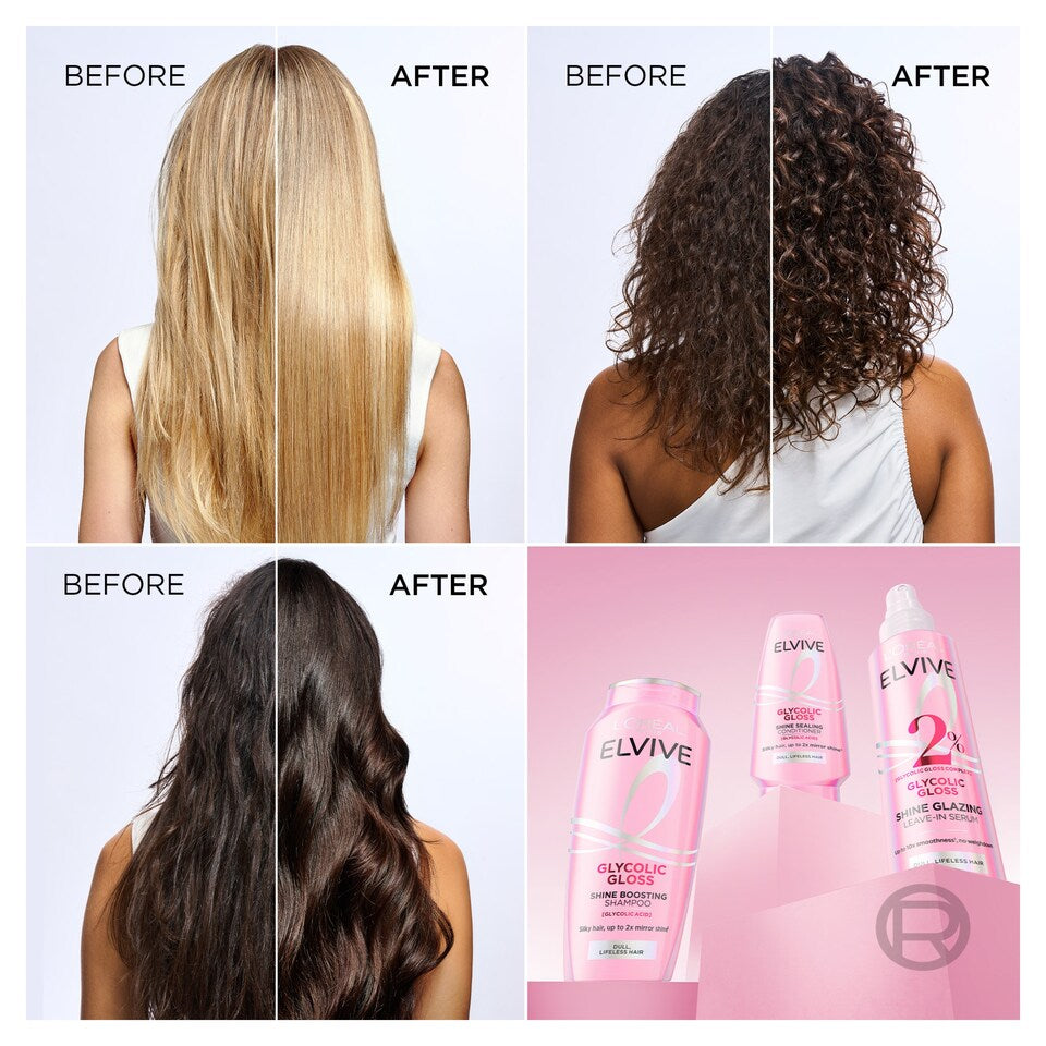 L'Oreal Elvive Glycolic Gloss Shine Boosting Shampoo 250Ml