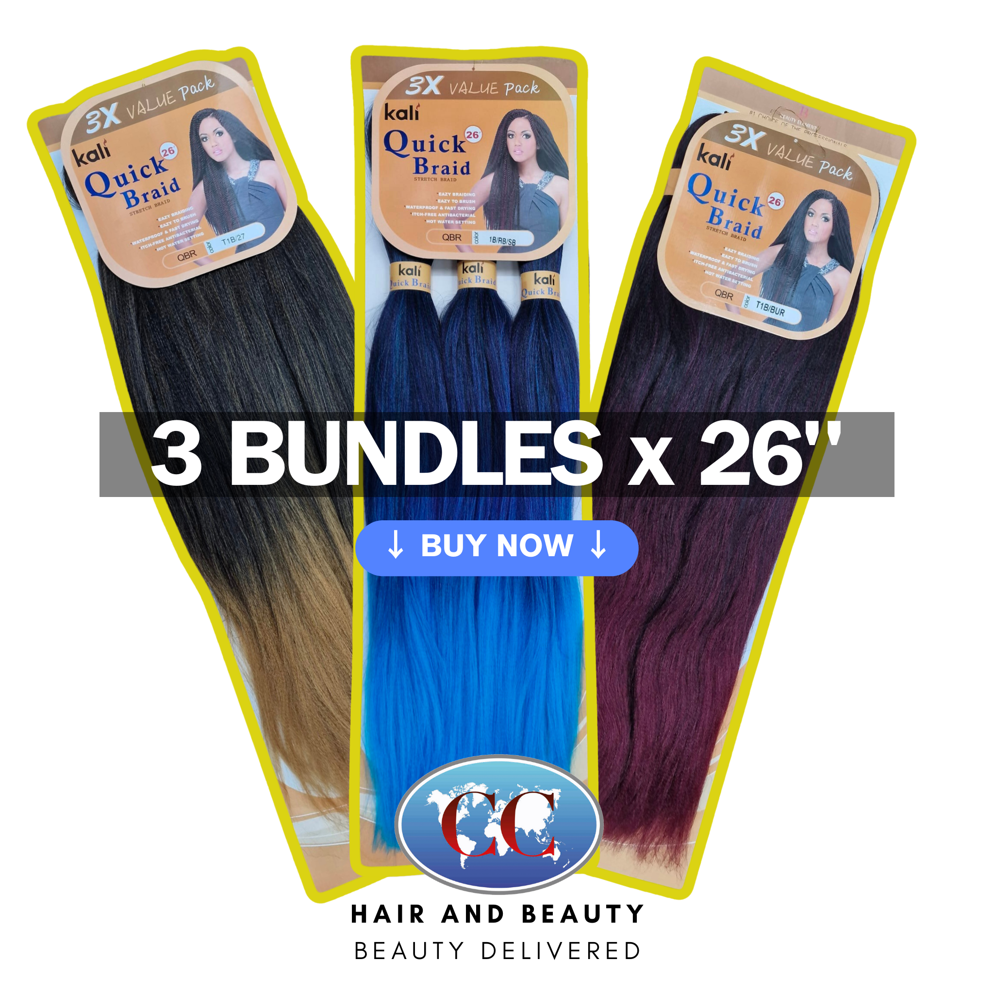 Kali Quick Braid 3x Value Pack - 26
