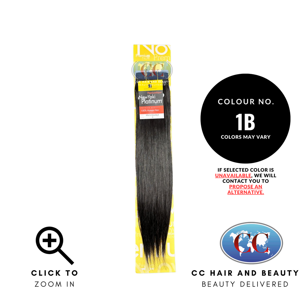 Sensationnel Premium Now 100% Human Hair New Yaki Platinum Weave Extensions