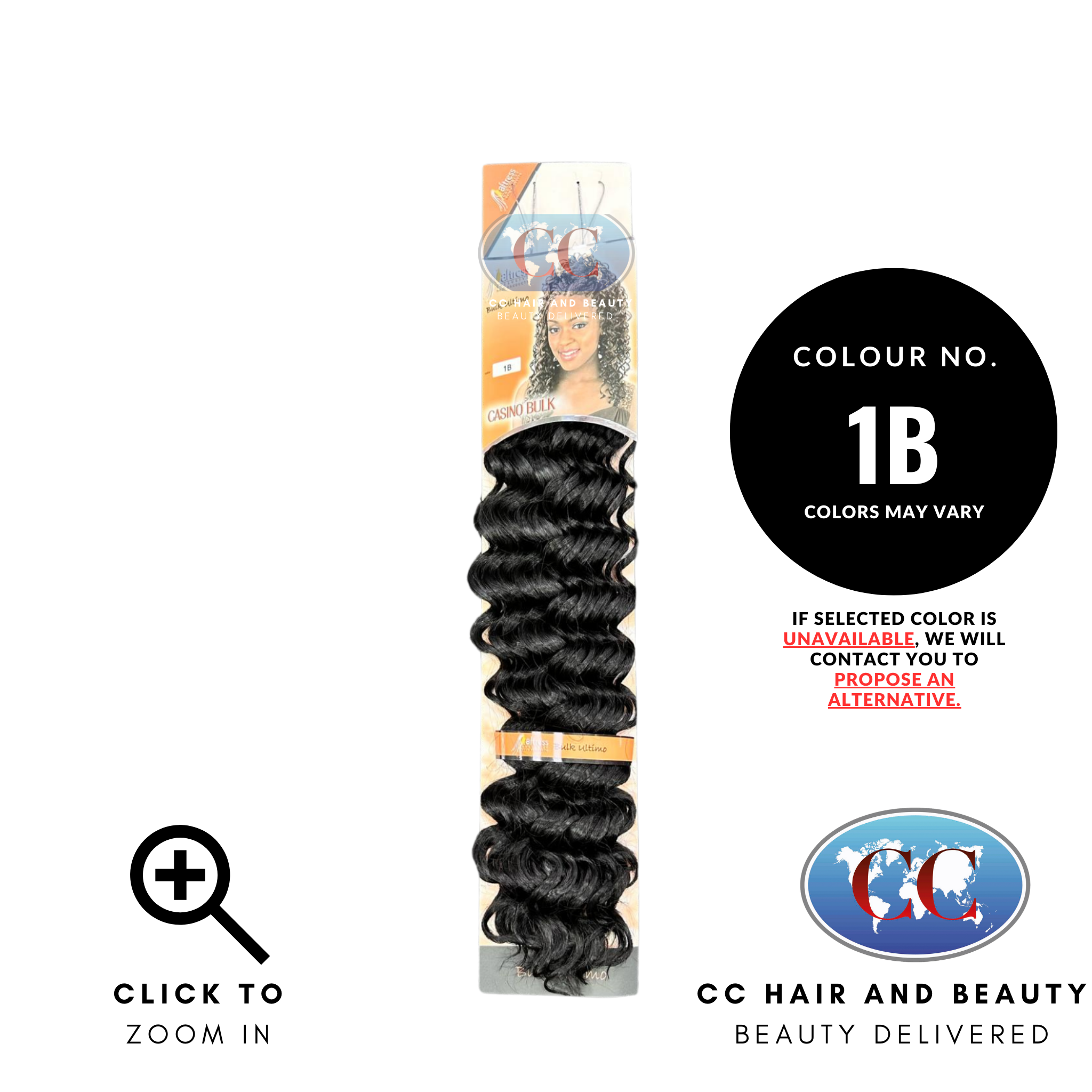Aftress Casino Bulk Synthetic Hair Braiding- colour 1B