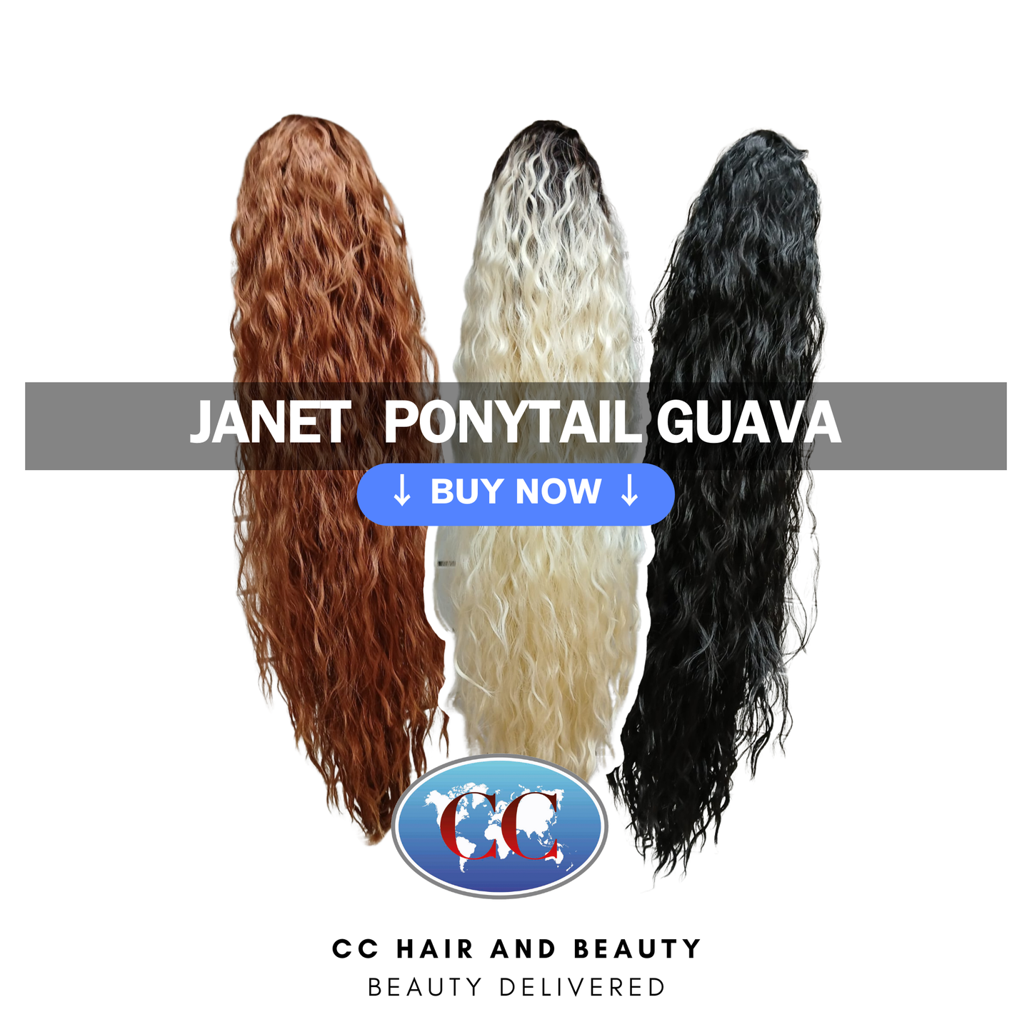 Janet Collection Ponytail -  Guava