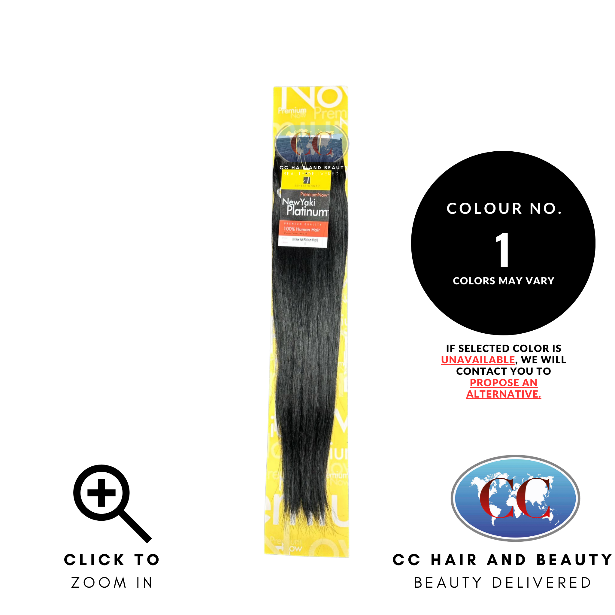 Sensationnel Premium Now 100% Human Hair New Yaki Platinum Weave Extensions