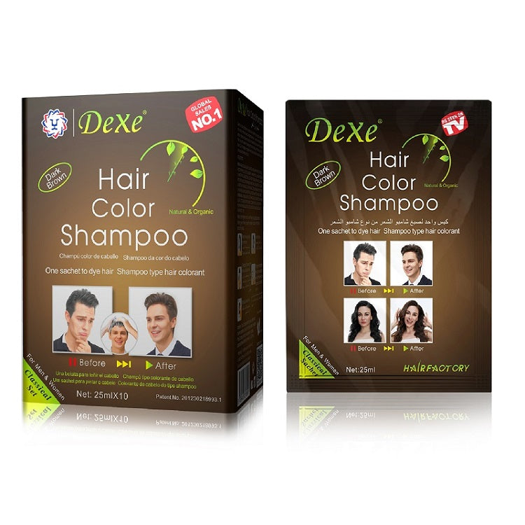 Dexe Hair Color Shampoo Dark Brown 25ml*10