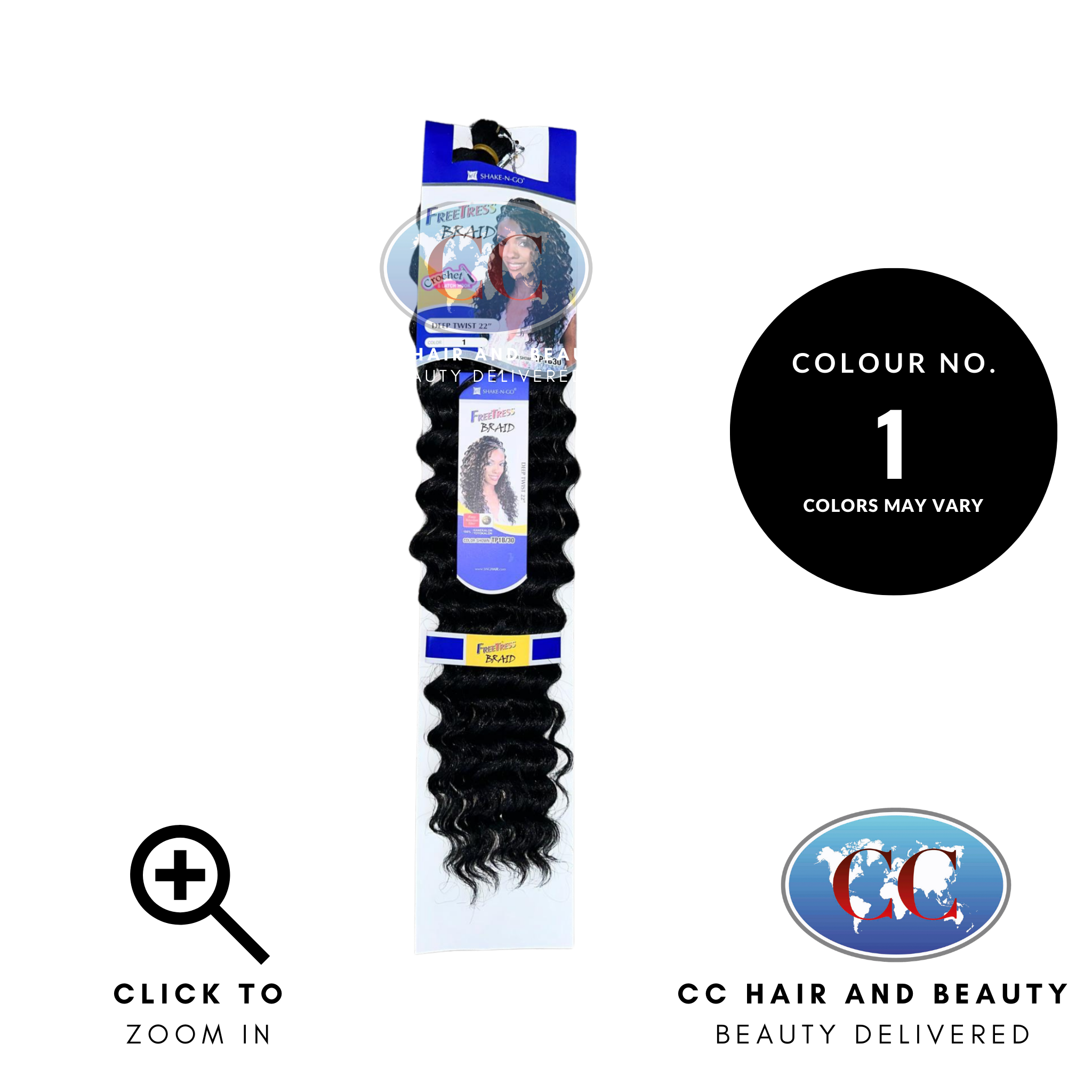 Freetress Synthetic Braid - Deep Twist 22"-colour 1