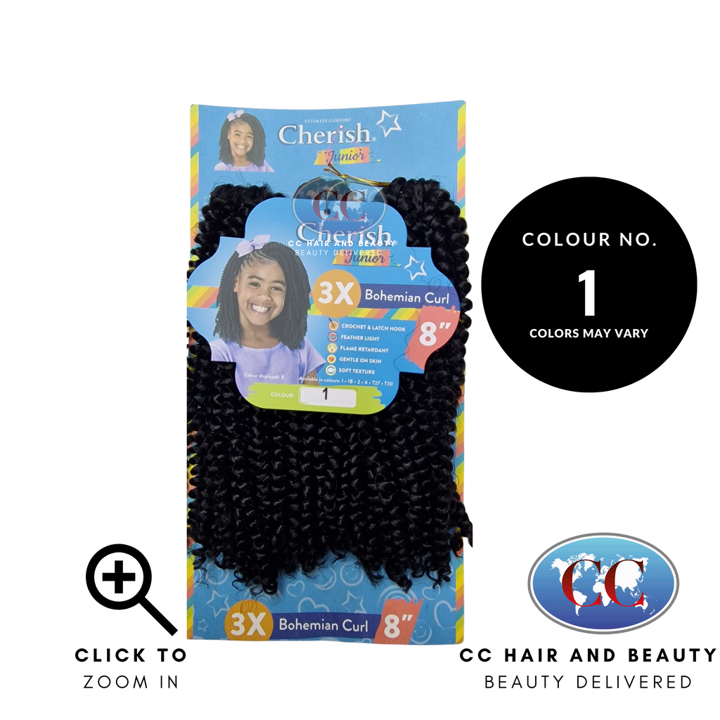 Cherish Synthetic Junior Kids Crochet Braid Hair Extension - Bohemian 8''
