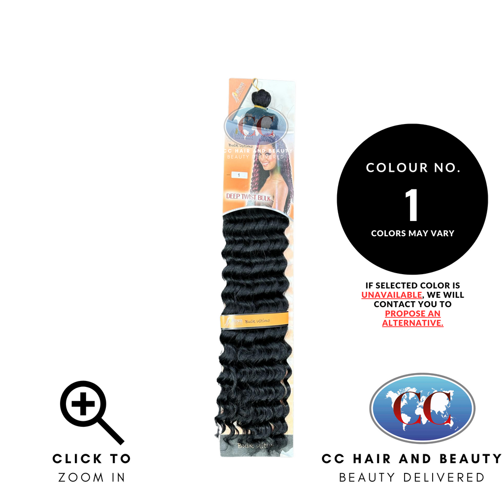 Aftress Deep Twist Bulk Synthetic Hair Braiding- colour 1