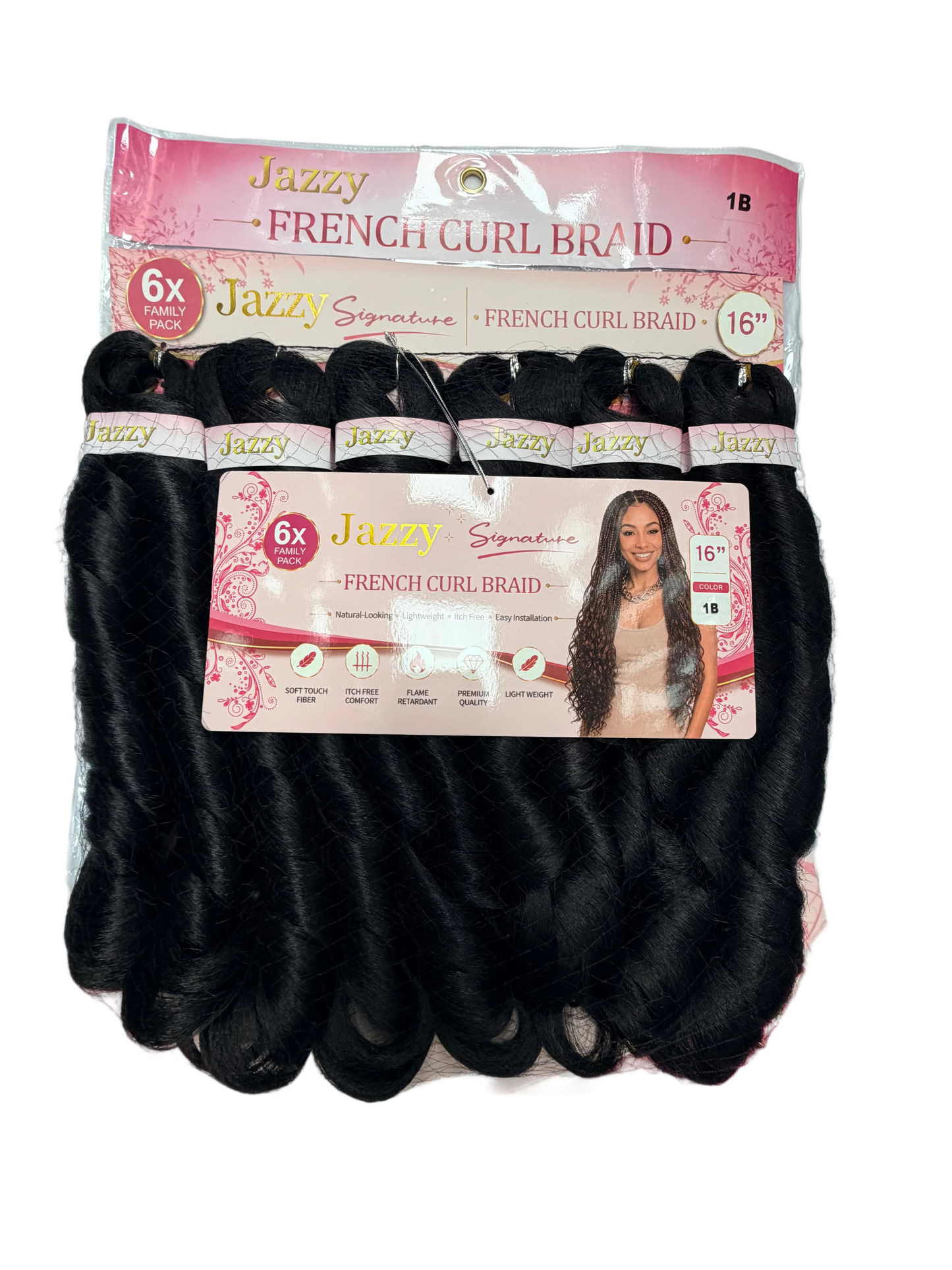 Jazzy French Curl 6x Family Pack 16" Synthetic Hair Extensions