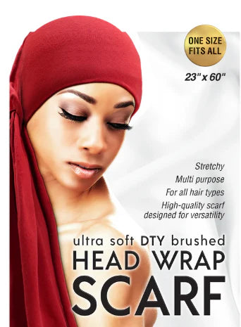 Qfitt Ultra Soft DTY Brushed Head Wrap Scarf 23" x 60"