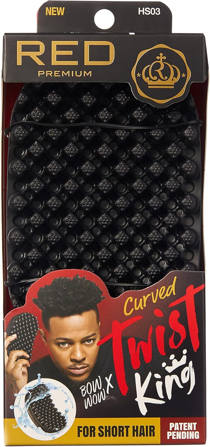 Kiss Red Premium x Bow Wow Twist King Luxury Twist Styling Tool Brush=HS04