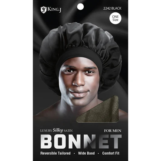KING J Silky Satin Bonnet For Men 2242