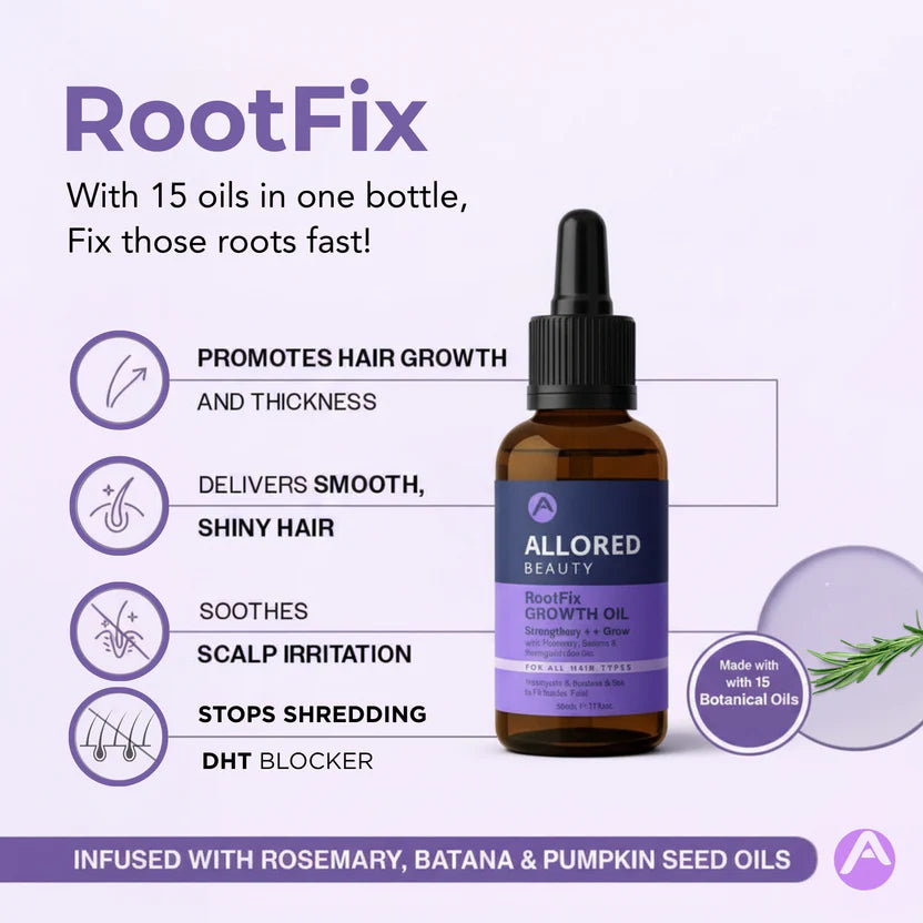 Allored RootFix Growth Oil with Batana & Rosemary - 15 Botanical Oils 50ml