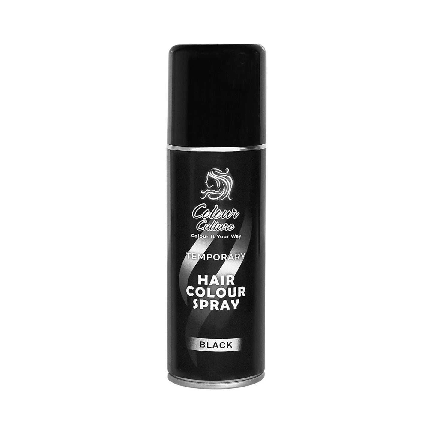 Colour Culture Temporary Hair Colour Spray in Black 125ml