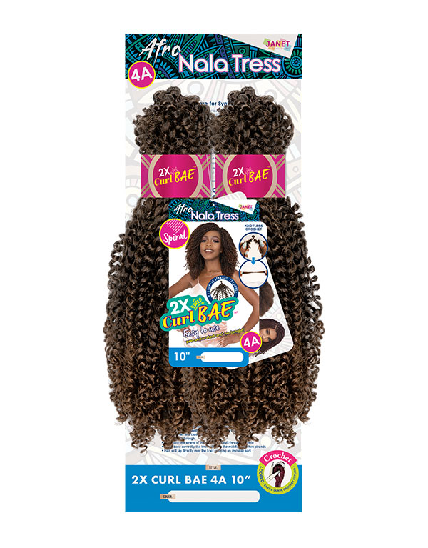 Janet Collection Afro Nala Tress Spiral 2x Curl Bae 4A 10"