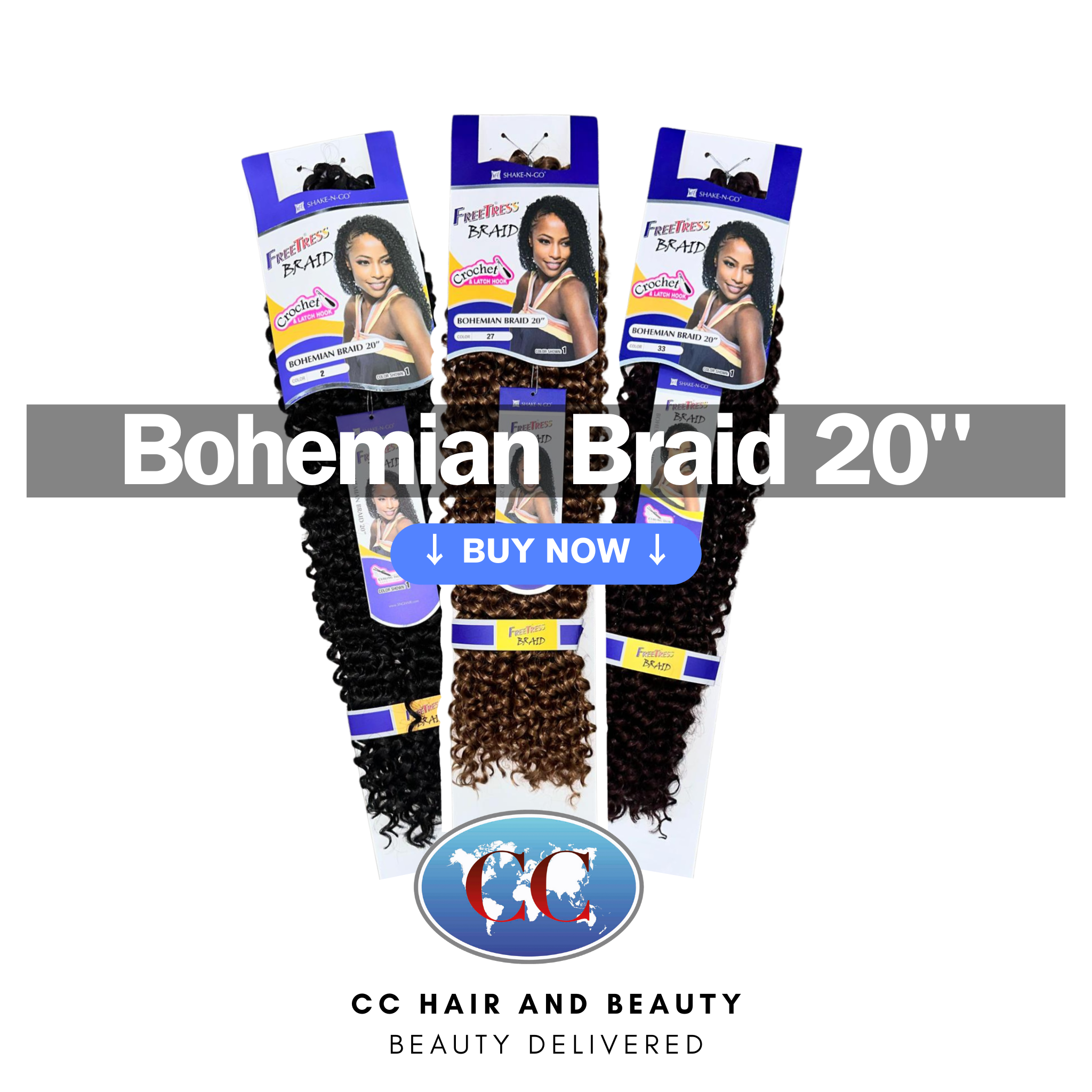 Freetress Synthetic Hair Bohemian Braid 20"