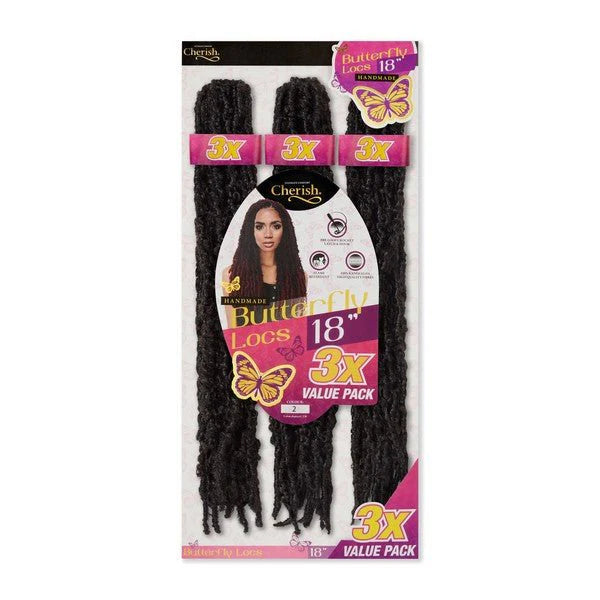 Cherish Butterfly Locs Crochet Hair 18” 3x Value Pack